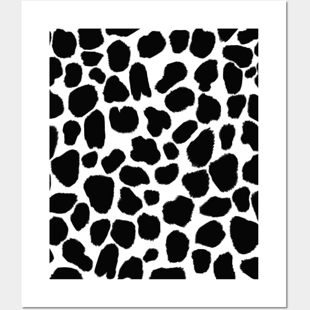 Monochrome Cow Hide Print Wall Art by OneThreeSix